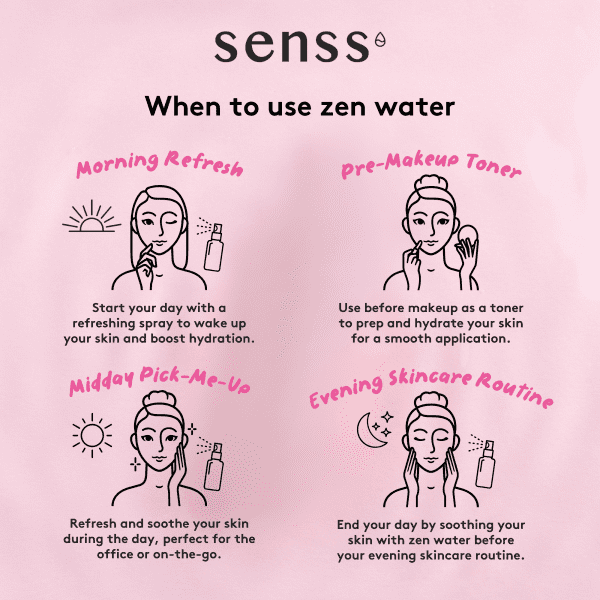 senss rose geranium zen water 250ml senss rose geranium zen water 250ml
